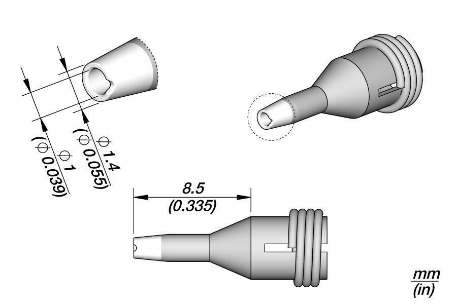C360013 | Microdesoldering Tip Ø1 Pad image 1