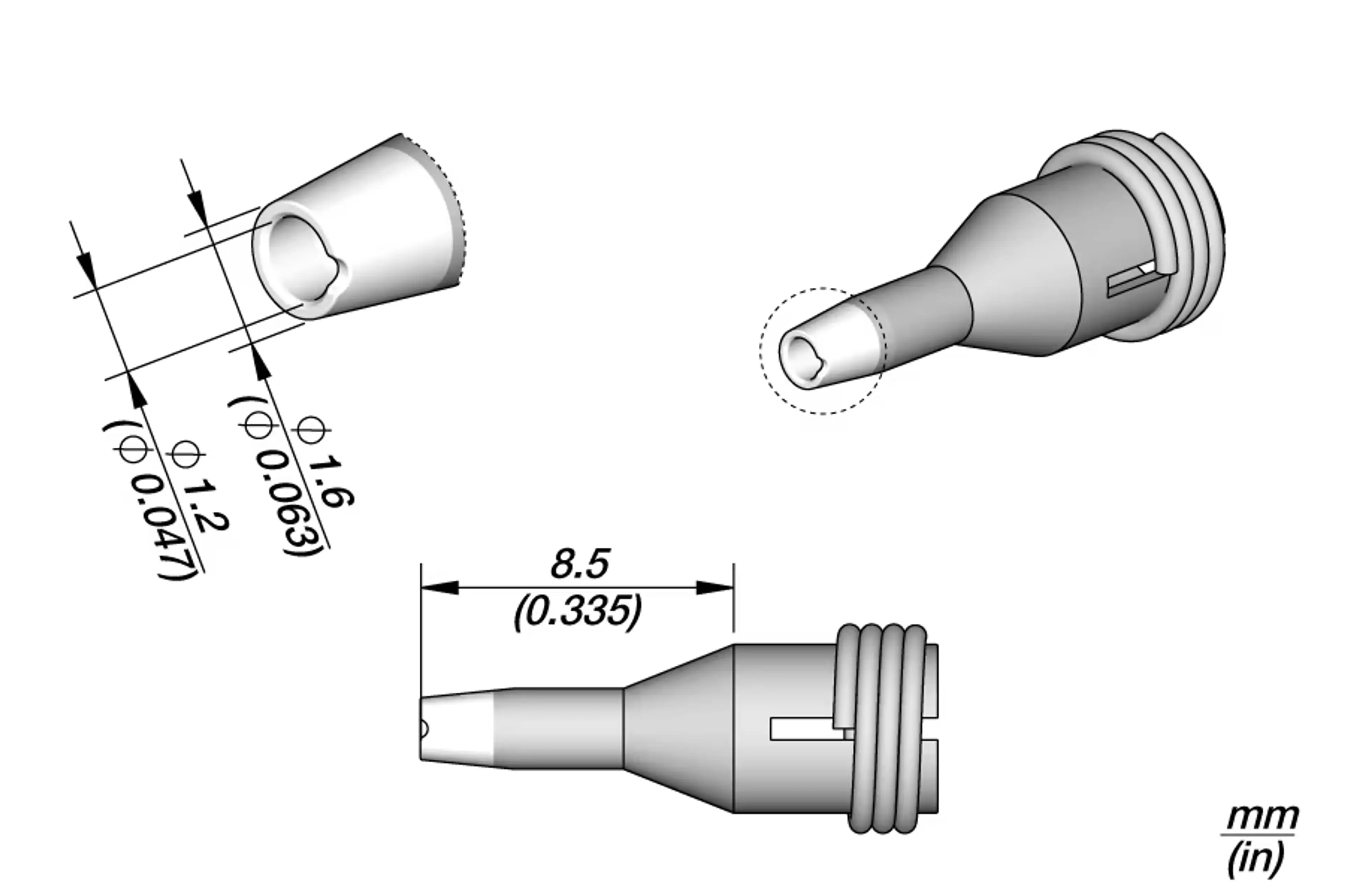 C360014 | Microdesoldering Tip Ø1.2 Pad