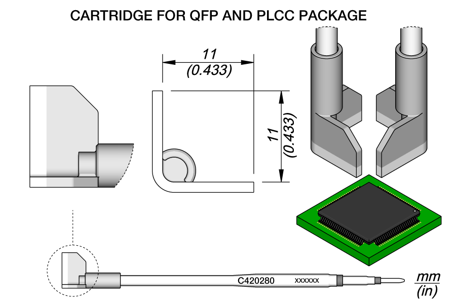 C420280 | Cartridge, QFP 11.0 image 1