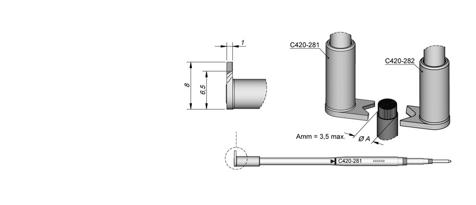 C420282 | Cartridge, Stripper Sup.Ø3.5Ma x image 1