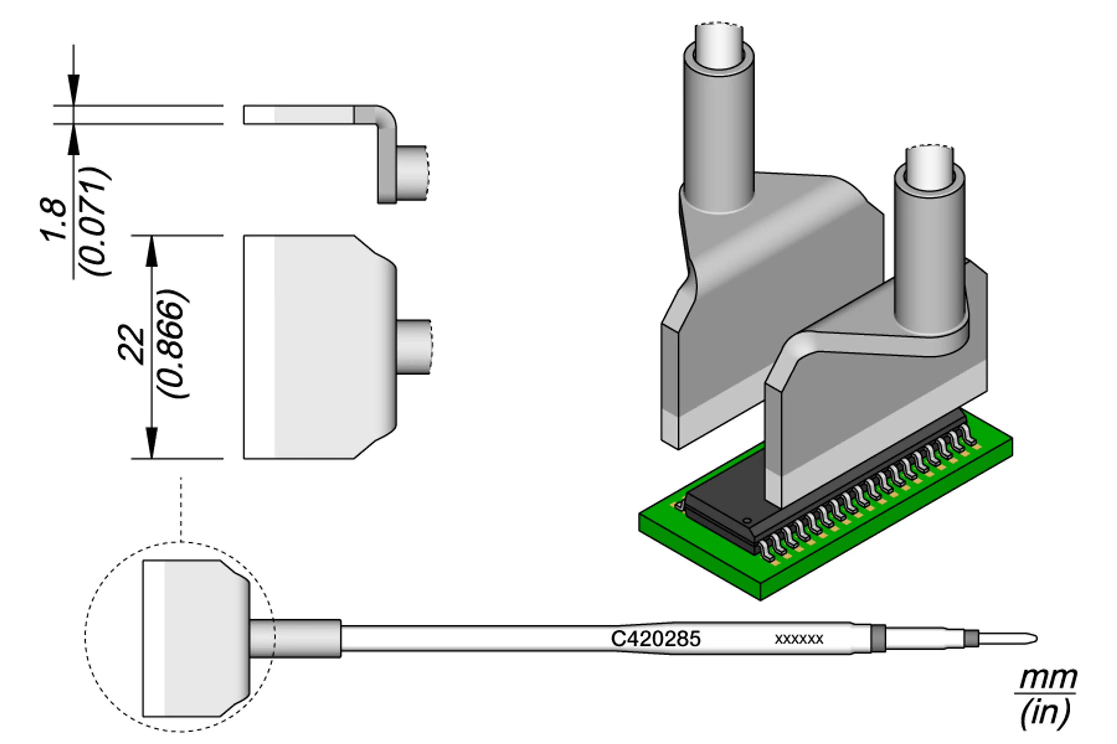 C420285 | Cartridge, Dual in Line 22.0
