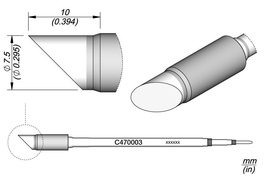 C470003 | Cartridge, Bevel Ø7.5 image 1