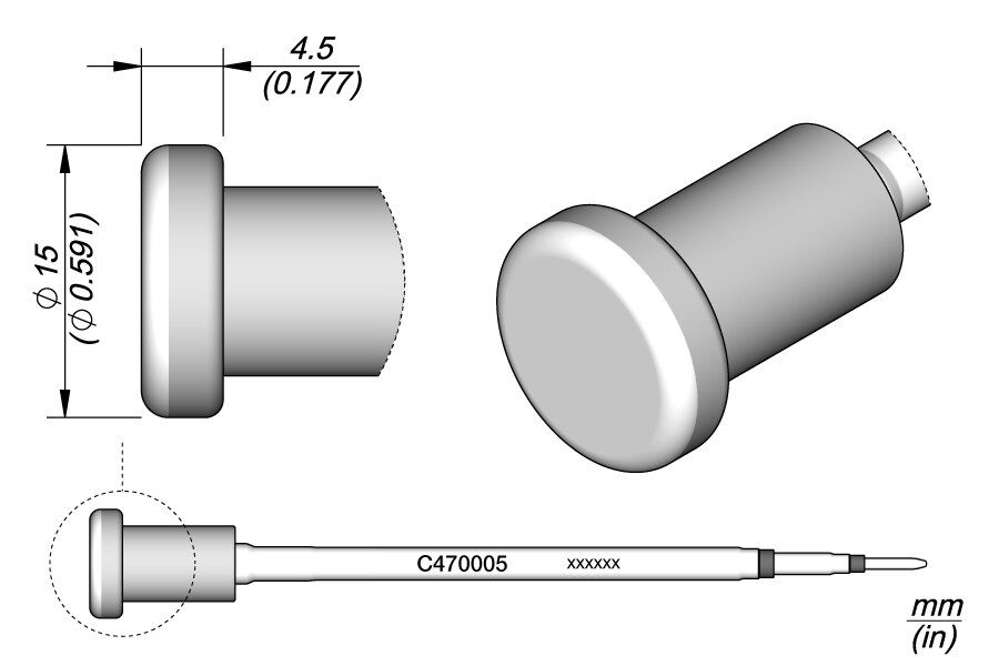 C470005 | Cartridge, Flat Ø15 image 1
