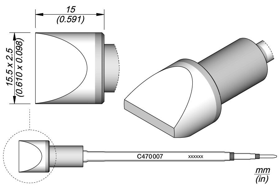 C470007 | Cartridge, Chisel 15.5 x 2.5 image 1