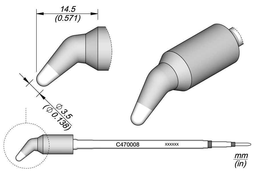 C470008 | Cartridge, Bent Ø3.5 image 1