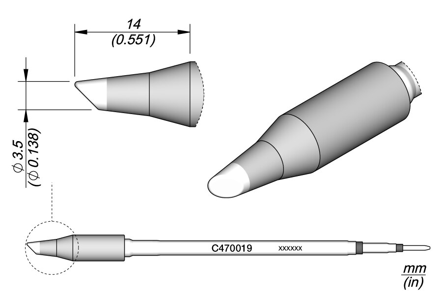 C470019 | Cartridge, Bevel Ø3.5 image 1