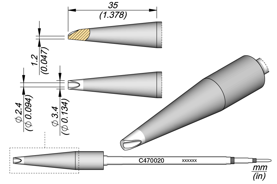 C470020 | Cartridge, Pin Ø3.4 image 1