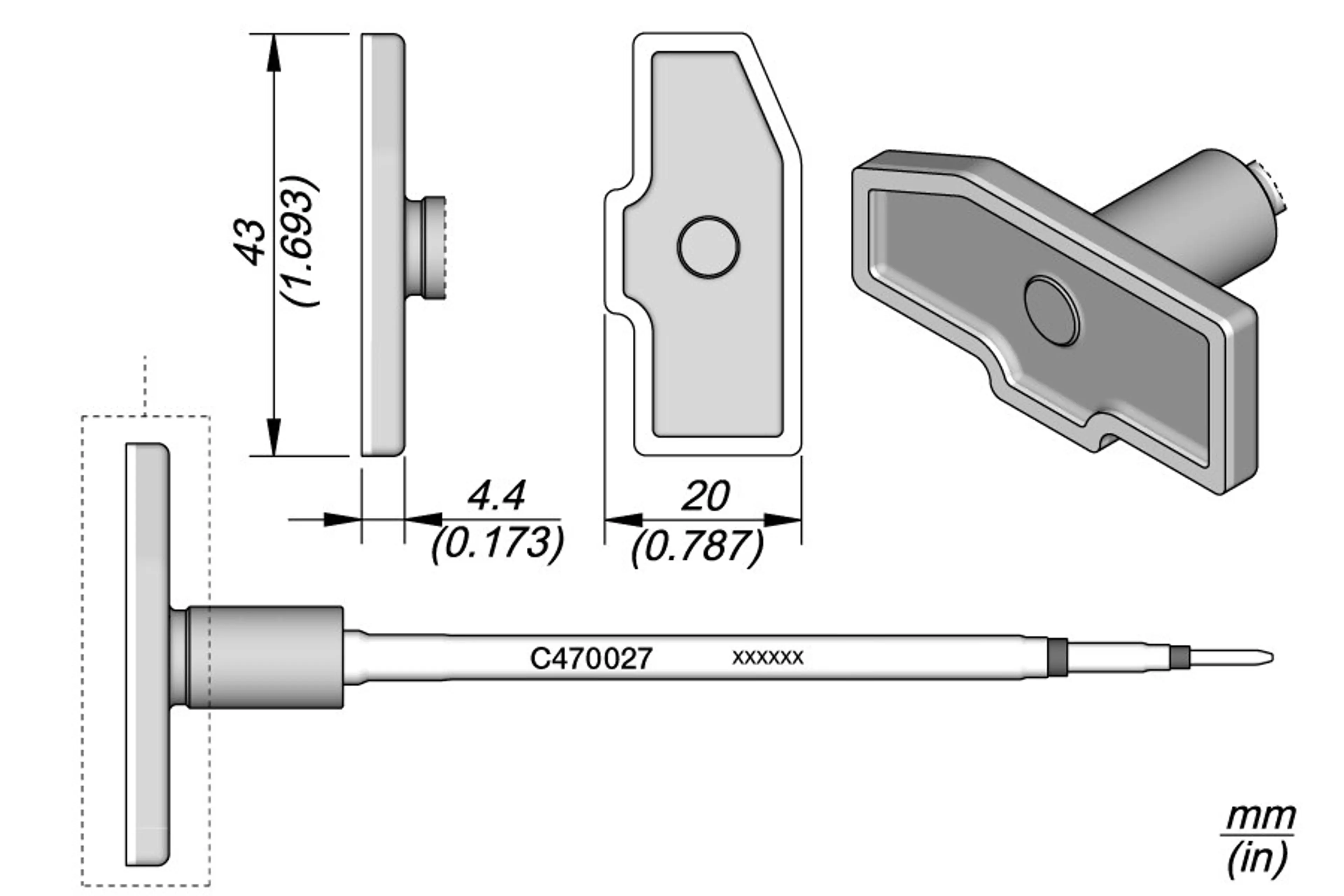 C470027 | Cartridge, Shield 43 x 20