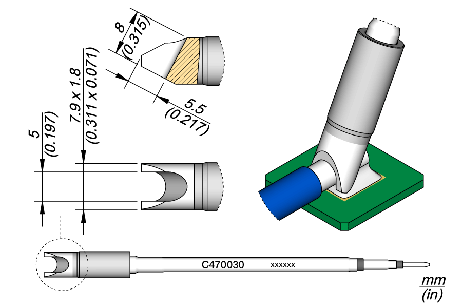 C470030 | Cartridge, Pin/Connector Ø5.0 image 1