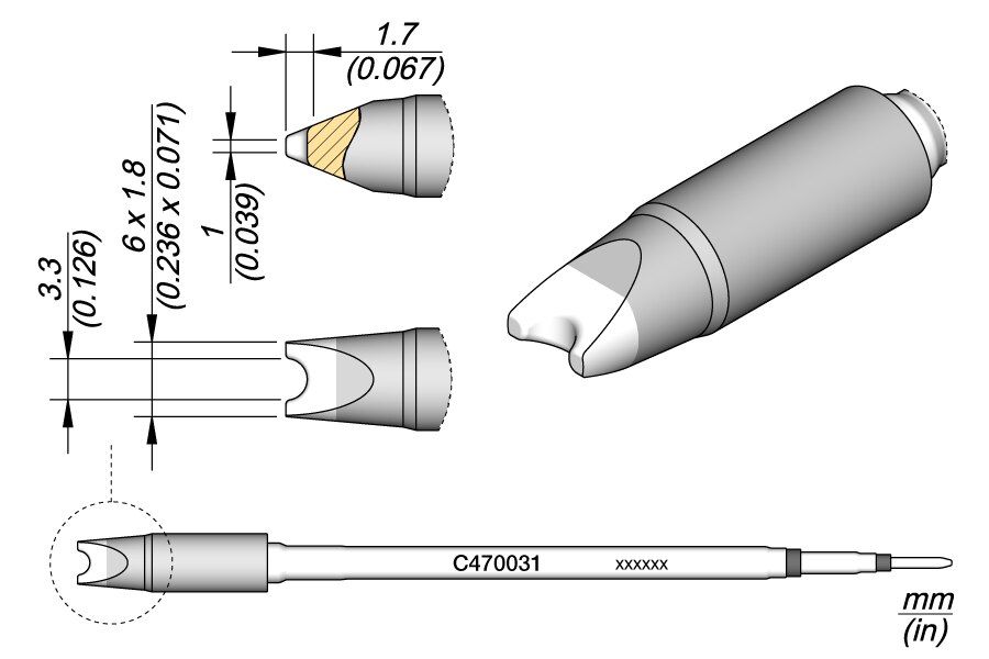 C470031 | Cartridge, Pin/Connector Ø3.2 image 1