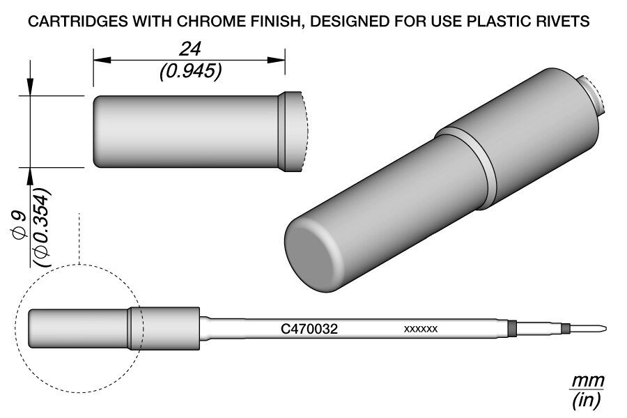 C470032 | Cartridge, for Plastics Ø9 image 1