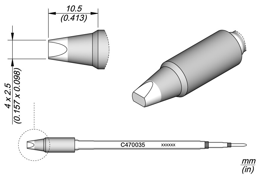 C470035 | Cartridge, Chisel 4 x 2.5 image 1