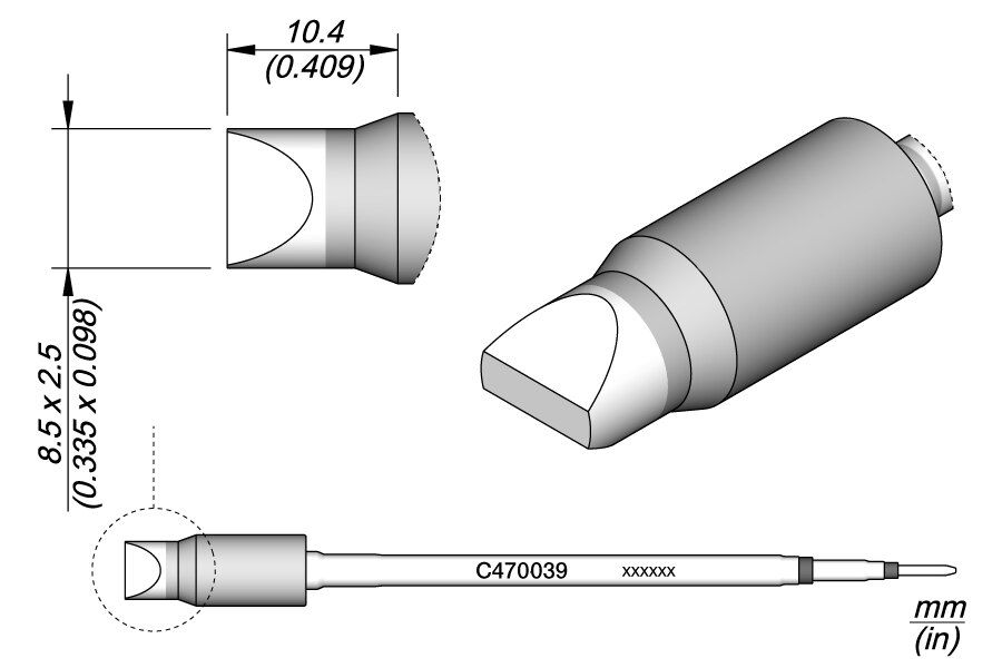 C470039 | Cartridge, Chisel 8.5 x 2.5 image 1