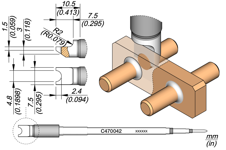 C470042 | Cartridge, Pin/Connector Ø4.8 image 1
