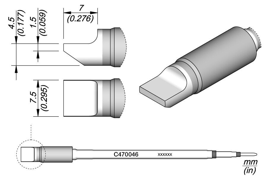 C470046 | Cartridge, Single Flat 7.5 image 1