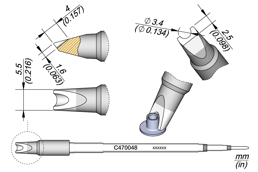 C470048 | Cartridge, Pin/Connector Ø3.4 image 1