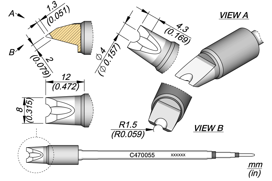 C470055 | Cartridge, Pin/Connector Ø4.0 image 1