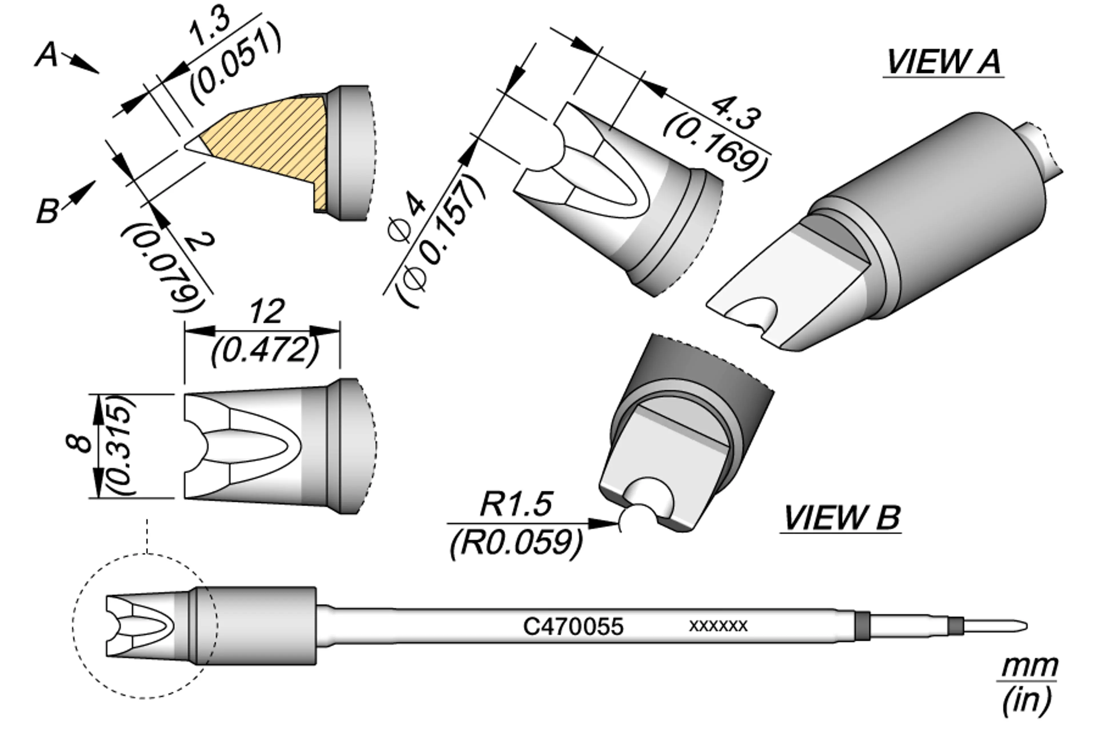 C470055 | Cartridge, Pin/Connector Ø4.0