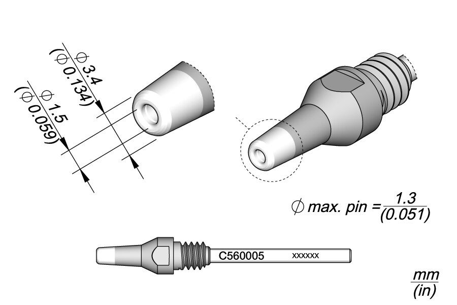 C560005 | Desoldering Tip Ø1.5 image 1