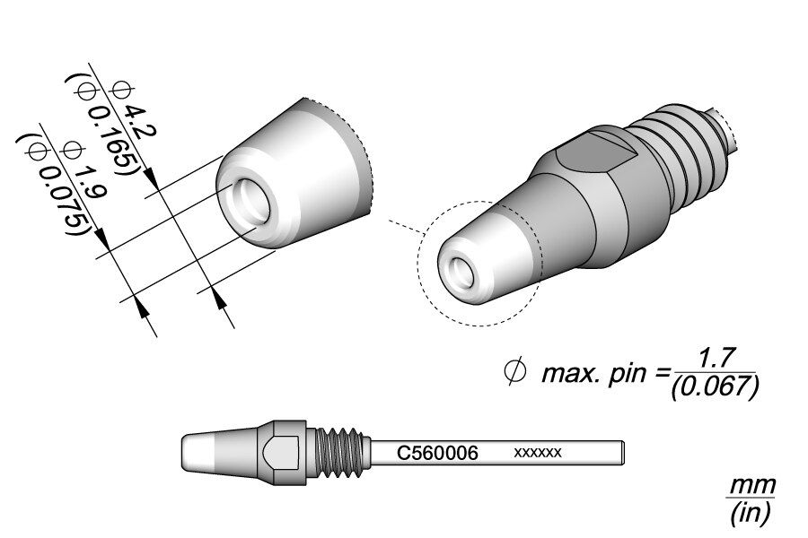 C560006 | Desoldering Tip Ø1.9 image 1
