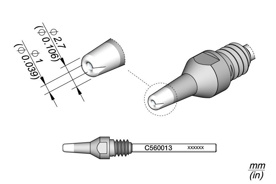 C560013 | Desoldering Tip Ø1 PADS image 1