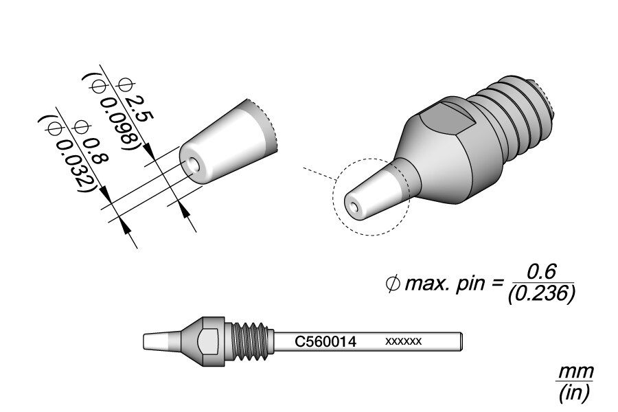 JBC C560 Desoldering Cartridges image 1
