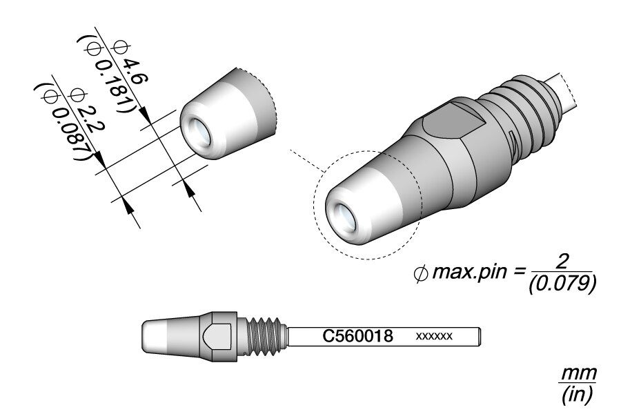 C560018 | Desoldering tip Ø 2.2 image 1