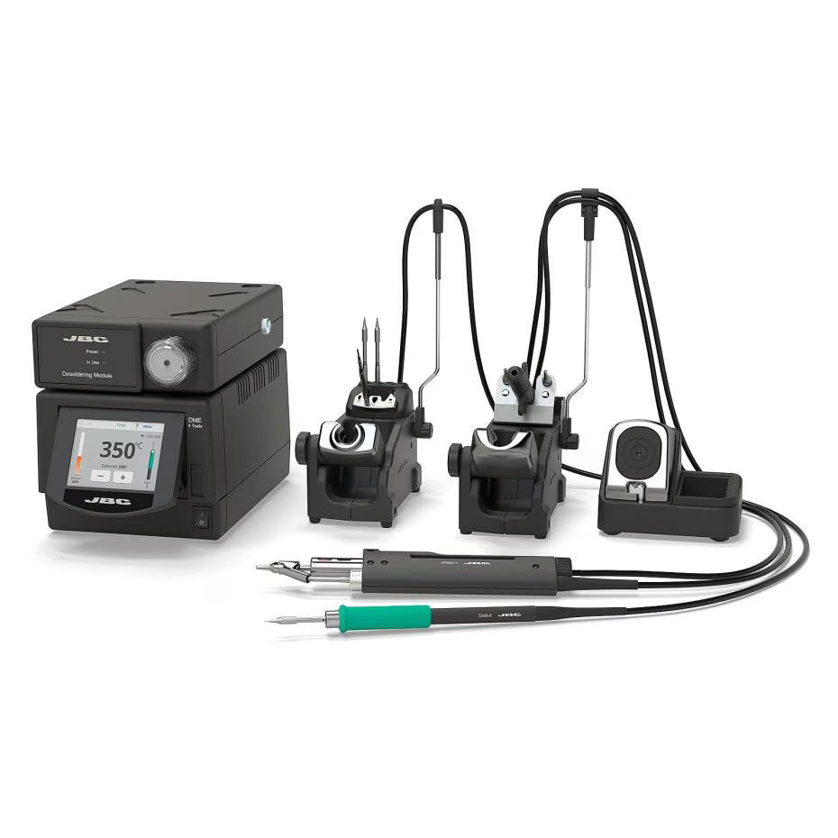 DMVE-1QA | 120V 2 tools Rework Station with Pneumatic Pump, T245 Handle and DR560 Desoldering Iron image 1