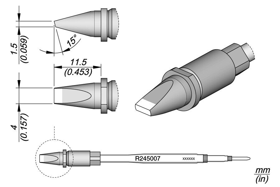 R245007 | Cartridge Chisel 4 x 1.5 S1 image 1