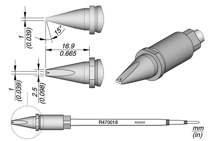R470018 | Cartridge Chisel 2.5 x 1 S1 image 1