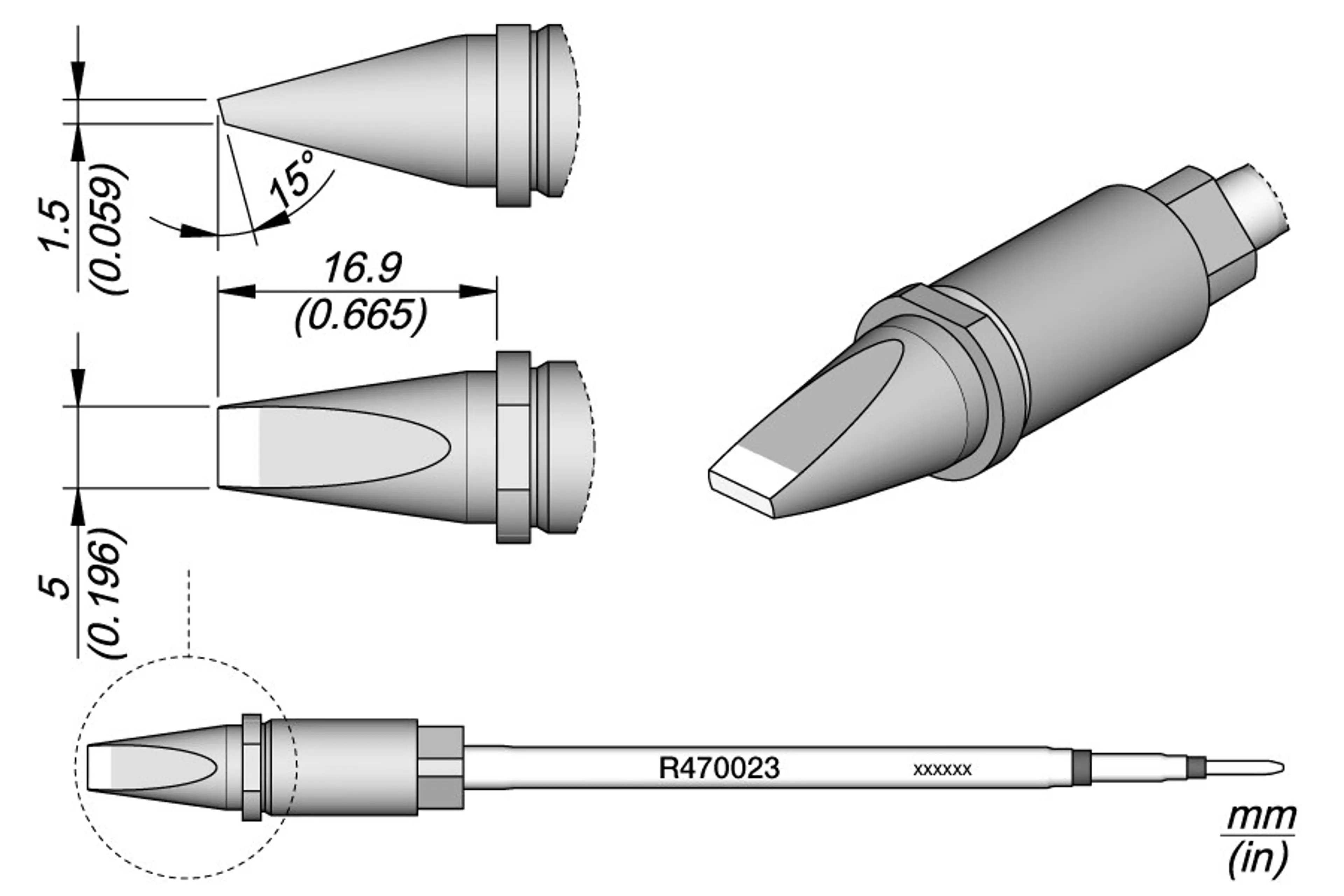 R470023 | Cartridge Chisel 5 x 1.5 S1