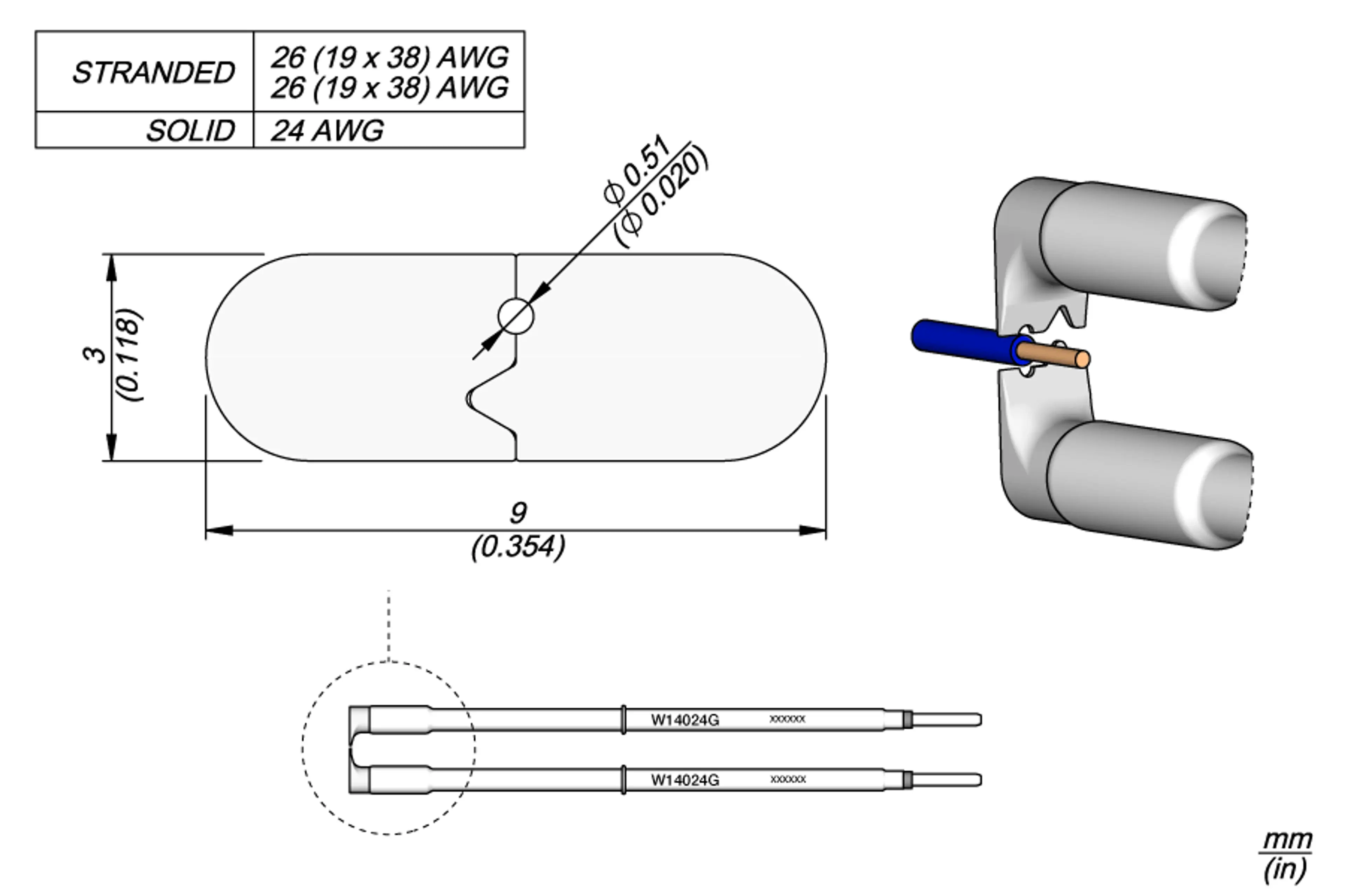 W14024G | Cartridges W140 24G 3mm