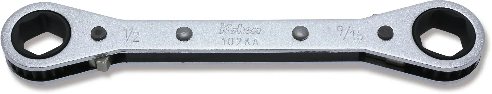 102KA-1/2x9/16 | Ratcheting Ring Wrench 1/2x9/16 6 point Length 146mm Reversible image 1