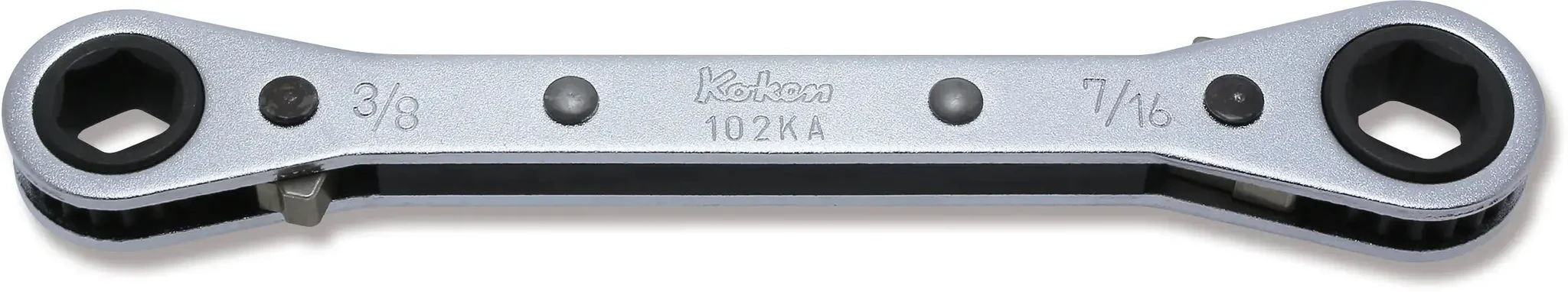 102KA-3/8x7/16 | Ratcheting Ring Wrench 3/8x7/16 6 point Length 141mm Reversible image 1