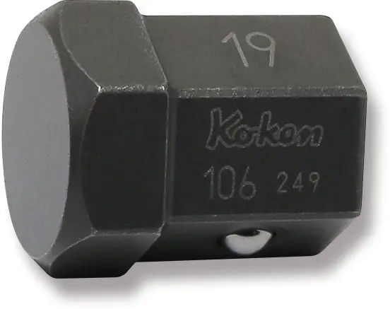 106-19H | 4-Point/6-Point Male Drain Plug Key Bits 19mm Hex Length 24mm image 1