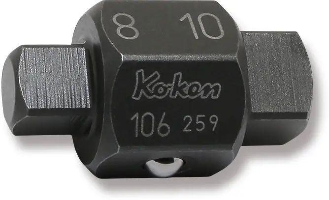 106-8Sx10S | 4-Point/6-Point Male Drain Plug Key Bits 8S x 10S Square x Square Length 32mm image 1