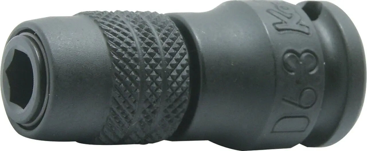 13142-D6.3 | 3/8 Sq. Dr. Adaptor 1/4 For 1/4H Bit Length 45mm Locking Quick release image 1
