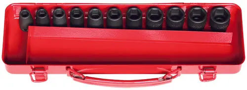 13242M | 3/8 Sq. Dr. Socket Set 9-19mm 6 point 11 pieces image 1