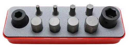 14209M | 1/2 Sq. Dr. Bit + Bit Holder Set 5-19mm Hex 10 pieces image 1