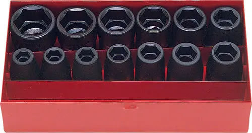 14241M-05 | 1/2 Sq. Dr. 13 Piece Impact 12-Point Socket Set 10-27mm image 1
