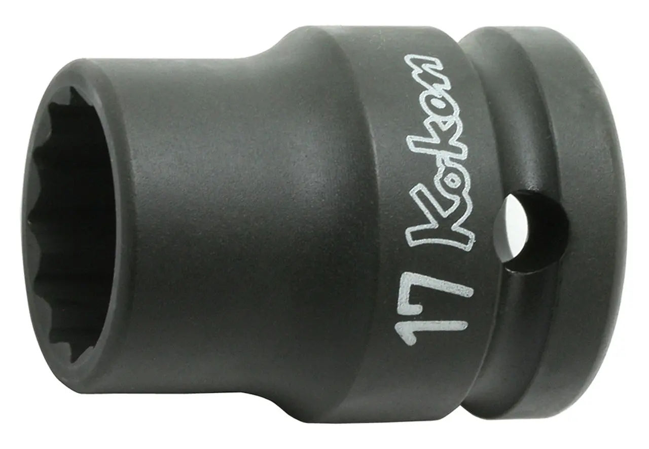 14406M-22 | 1/2 Sq. Dr. Socket 22mm 12 point Length 38mm Thin walled image 1