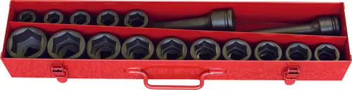 16245M | 17 Piece 3/4 Sq. Dr. 6-Point Impact Socket Set 19-50mm image 1