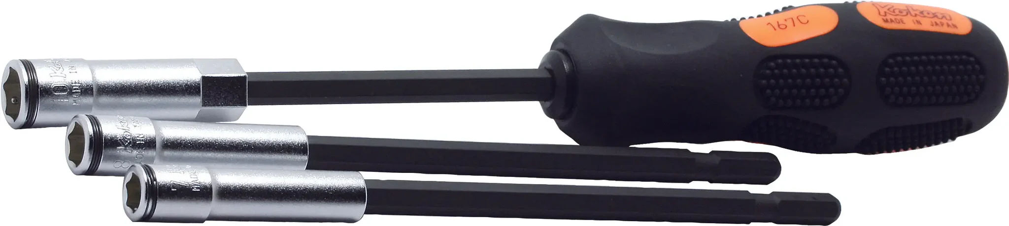 167C/3-2B | Socket Driver Set 7-10mm Nut Grip 3 pieces image 1