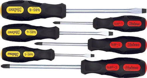 168PS/6 | 6 Piece Slotted and Phillips Screwdriver Set PH1-2-3/SL5-6-8 image 1