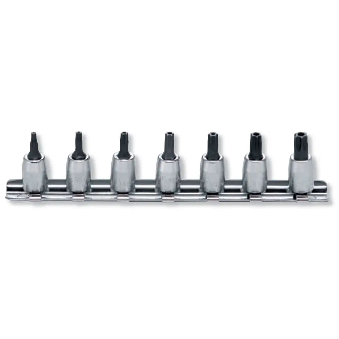 RS2025/7-HOLE | 1/4 Sq. Dr. 7 Piece Tamper-Resistant TORX Socket Set T10H-T40H image 1