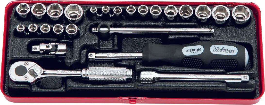 2201AM | 1/4 Sq. Dr. 6 point Socket set 6 point 25 pieces image 1