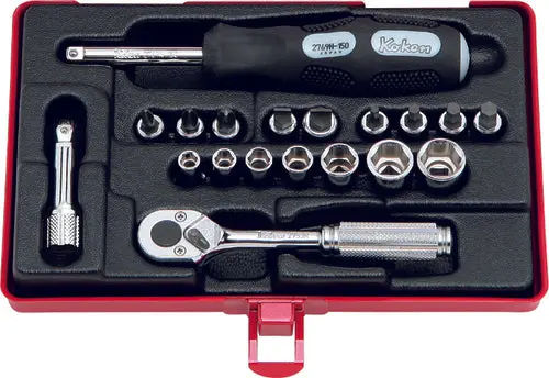 2275 | 19 Piece 1/4 Sq. Dr. 6 Point Socket set image 1