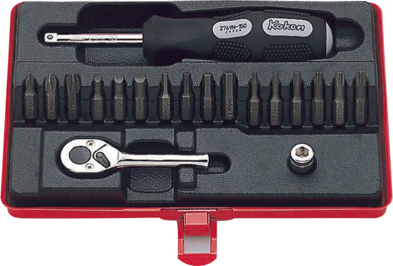 2276 | 19 Piece 1/4 Sq. Dr. Bit Set in Metal Case image 1