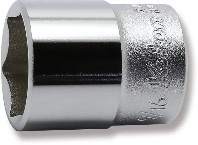 2400A-9/16 | 1/4 Sq. Dr. 6 point chrome SAE Socket 9/16 image 1