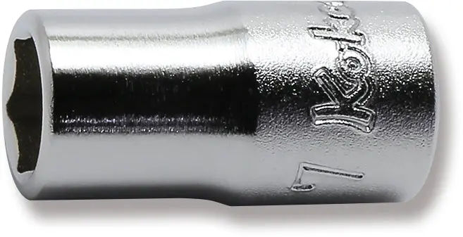 2400M-7 | 1/4 Sq. Dr. 6 point chrome Metric Socket 7mm image 1
